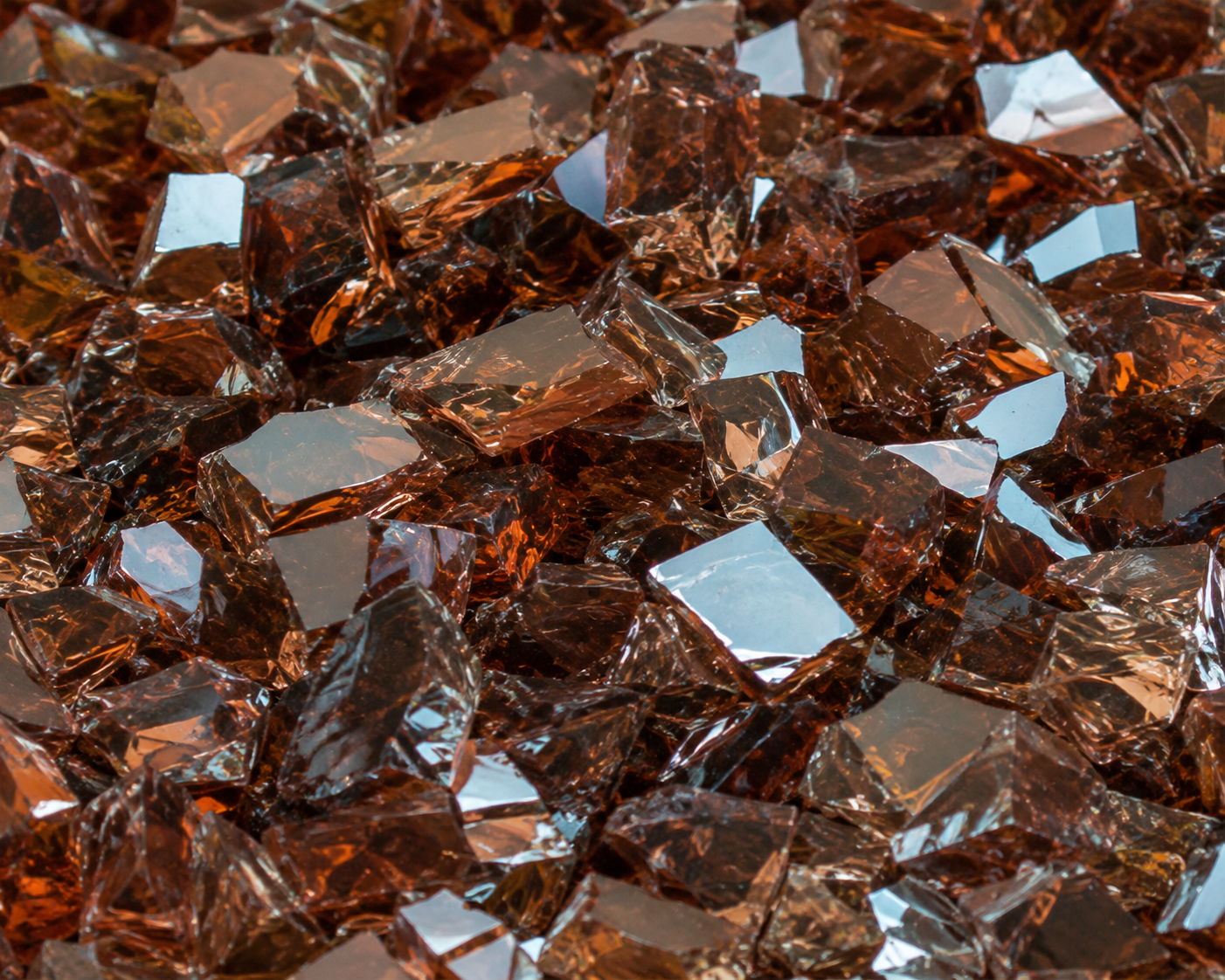 Copper Reflective Fire Glass – 1/4", 10 lb Bag