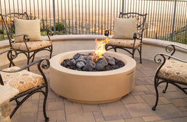 Louvre Round Fire Pit w/ FireStarter,