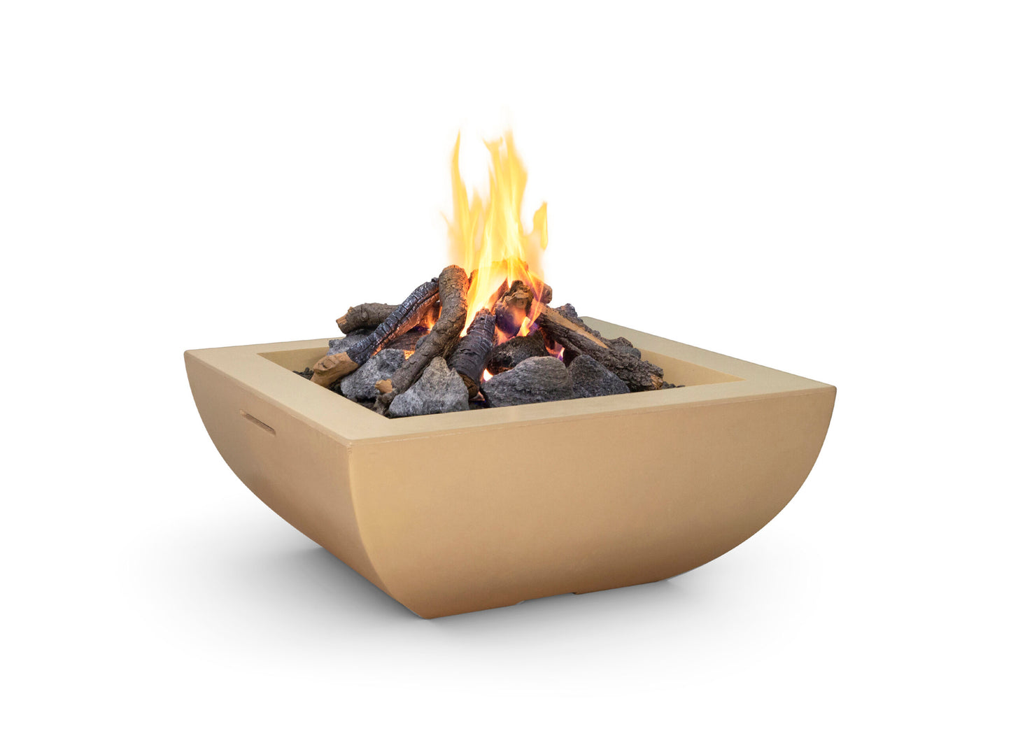 Bordeaux Square Fire Bowl w/ FireStarter Ignition