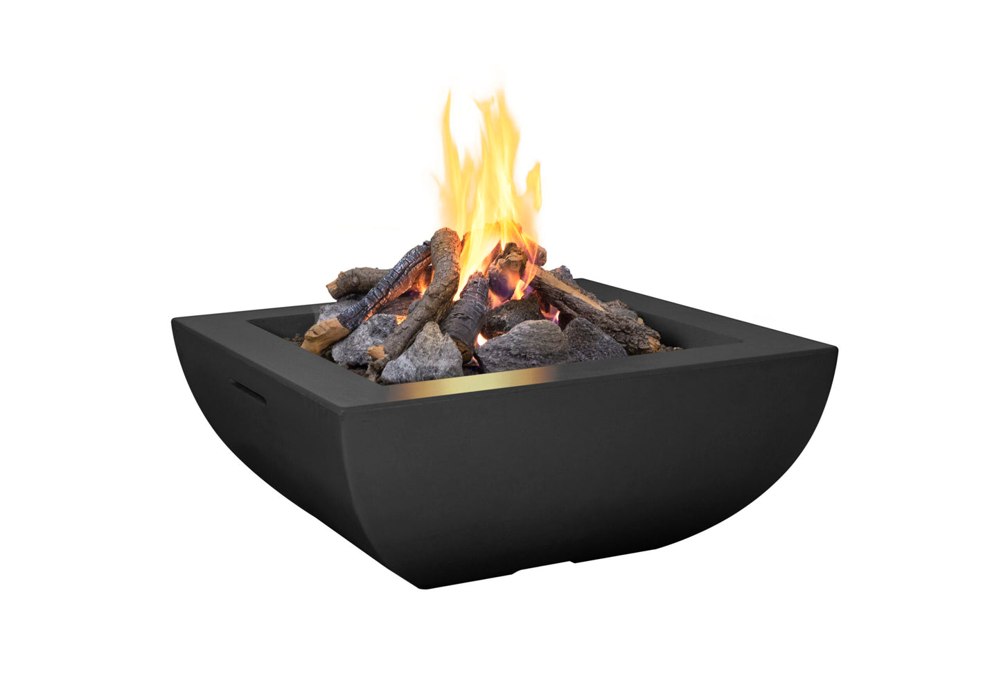 Bordeaux Square Fire Bowl w/ FireStarter Ignition