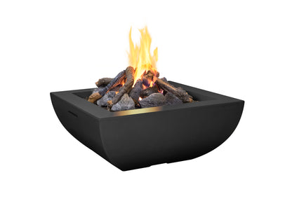 Bordeaux Square Fire Bowl w/ FireStarter Ignition