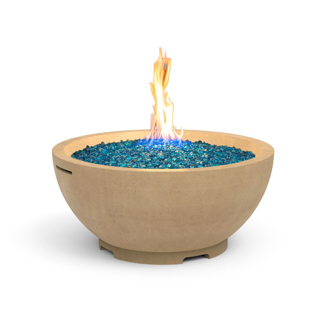36" Premium Fire Bowl w/ FireStarter Ignition – Outdoor Concrete Fire Pit