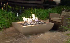 Bordeaux Rectangle Fire Bowl w/ FireStarter Ignition