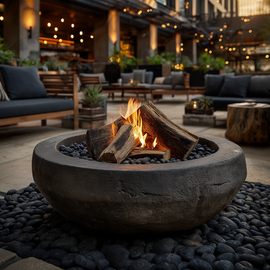 Ember Glow Steel Firepit