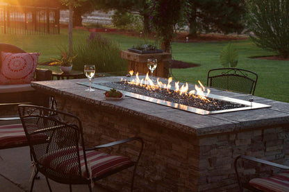 Empire Carol Rose 48-inch Liquid Propane Outdoor Linear Fire Pit Kit W/Manual Electronic Ignition - OL48TP10