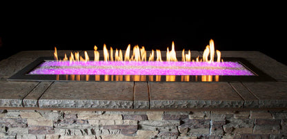 Empire Carol Rose 60-inch Natural Gas Outdoor Linear Fire Pit Kit W/Manual Electronic Ignition & Led Light System - OL60TP18