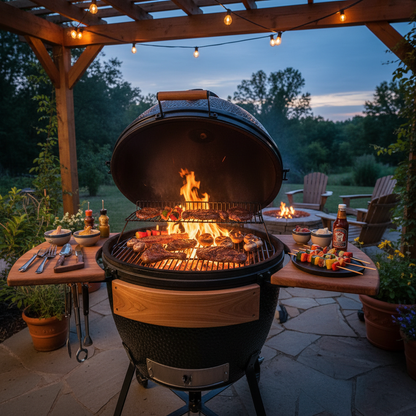 Primo XL Oval All-In-One Ceramic Charcoal Grill Package