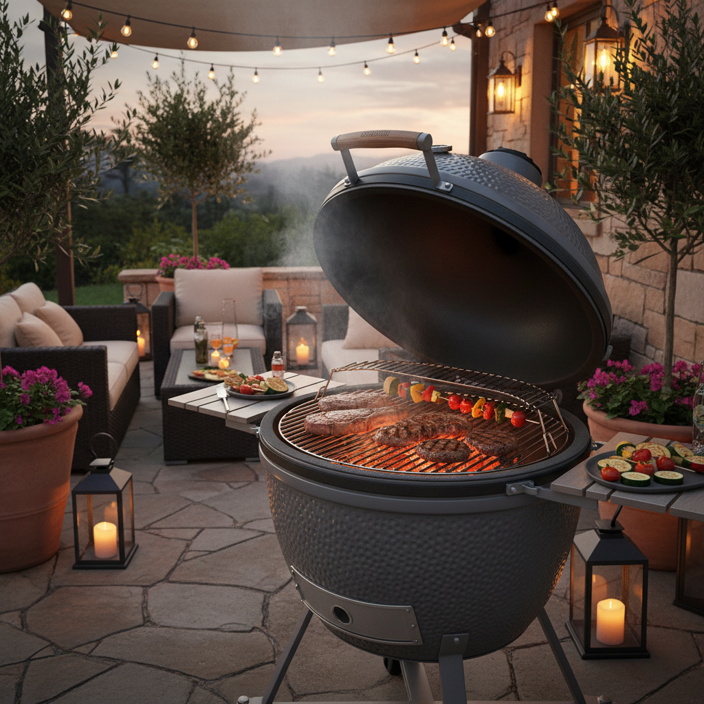 Primo XXL Oval Ceramic Charcoal Grill | All-In-One Package